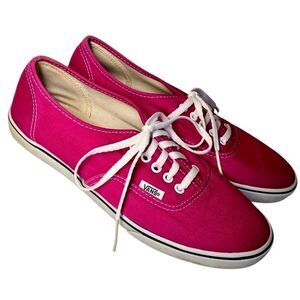 Vans Classic Lace Up Canvas Sneakers in Hot Pink Women’s 8